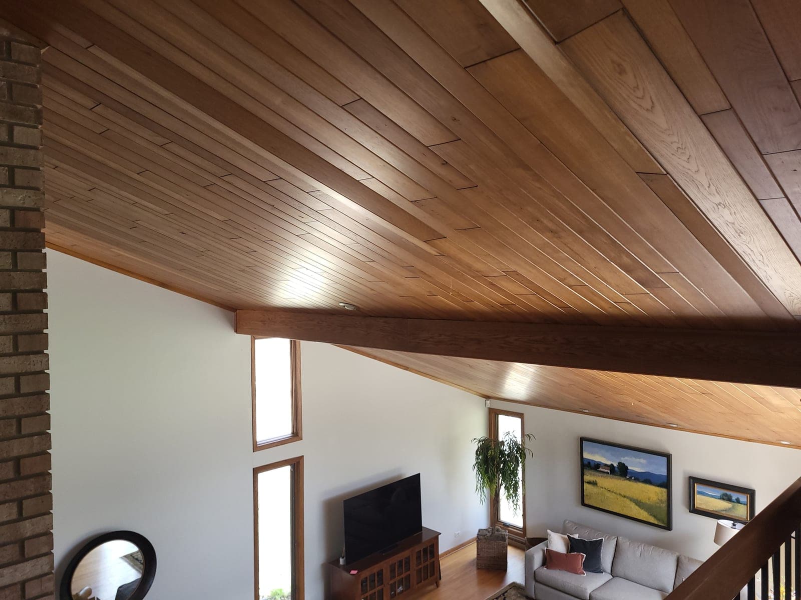 Pecan tongue & groove ceilings - 1,000sf+