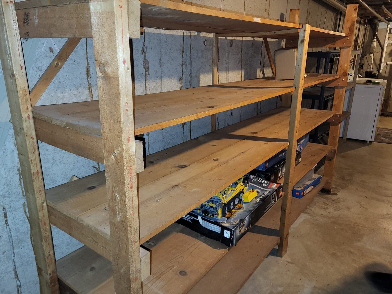 Wood shelves/lumber