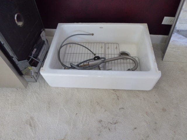 Kohler 30" Cast Iron Farmer Sink with MOEN Faucet