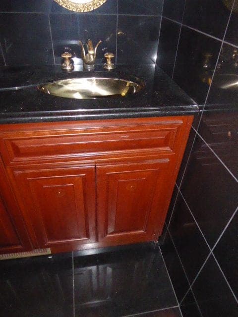 42" Cherrywood Vanity with Black Granite Counter
