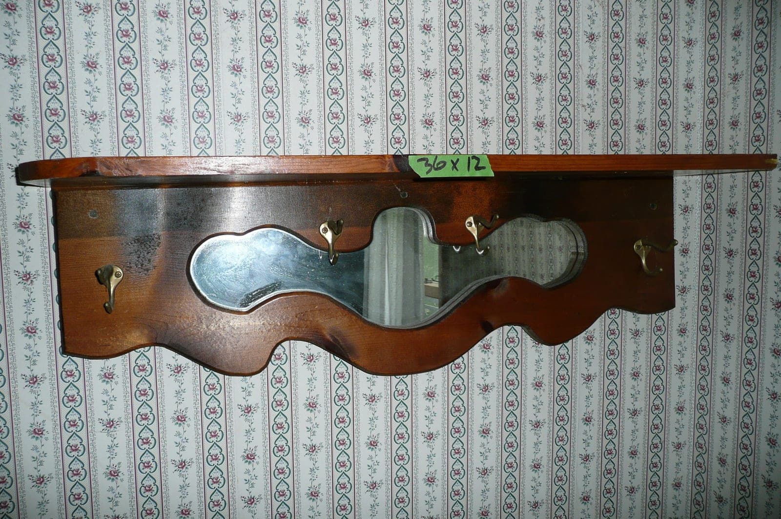 36" Coat & Hat Rack with Mirror & Shelf
